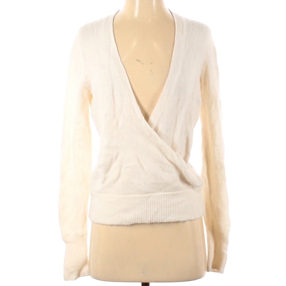 Ivory Madewell Crossover Sweater